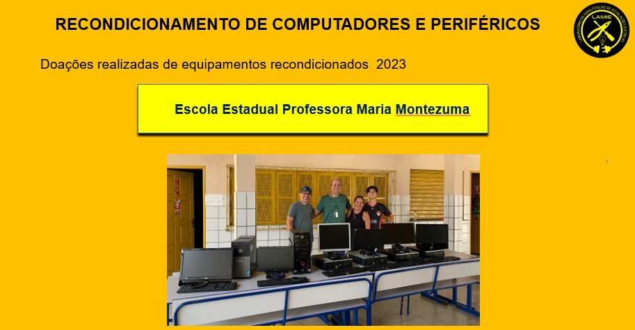 Escola Estadual Recebe equipamentos do TECH Solidário