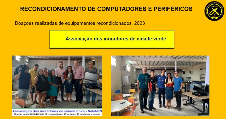 Moradores da cidade verde recebem computadores